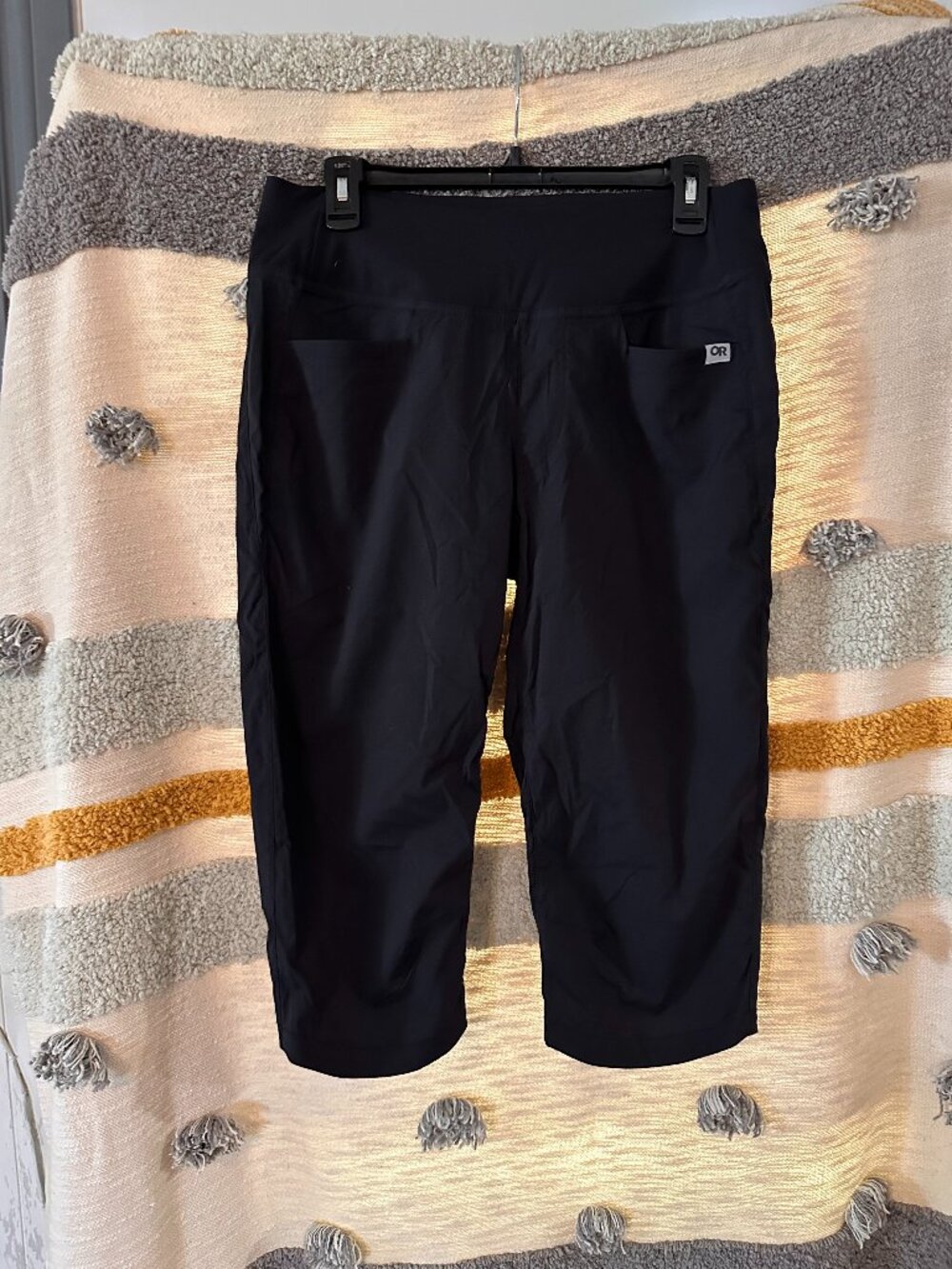 Outdoor Research Zendo Capri Pants Black Stretch Lightweight Hiking Climber M